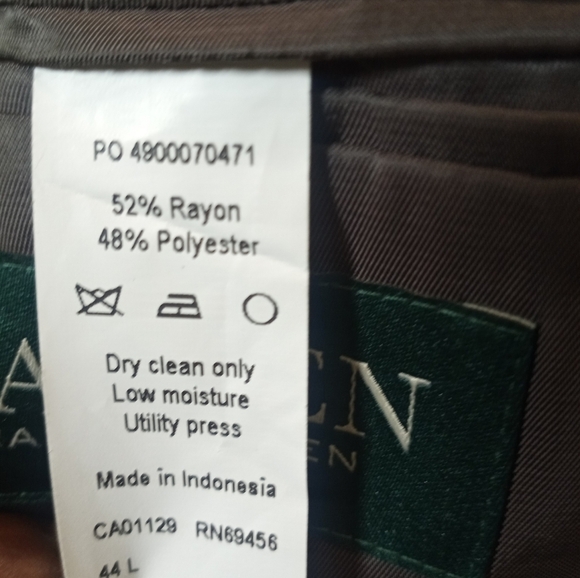 Ralph Lauren LRL Black Gray Micro Houndstooth Blazer Sports Coat Size 44L - Picture 12 of 16